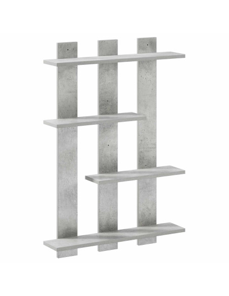 Scaffale da parete Grigio Cemento 61 x 13,5 x 88 cm