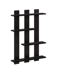 Scaffale da parete Rovere Nero 61 x 13,5 x 88 cm