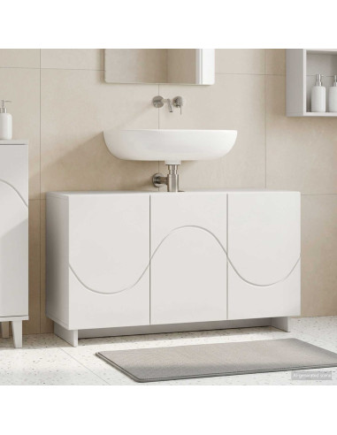 Mobile da bagno Bianco 101 x 41 x 58 cm Legno multistrato