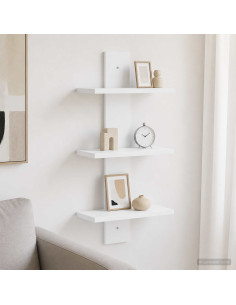 Scaffale da parete Bianco 30 x 13,5 x 64,5 cm
