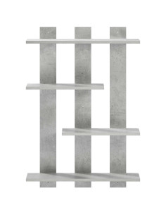 Scaffale da parete Grigio Cemento 61 x 13,5 x 88 cm 2