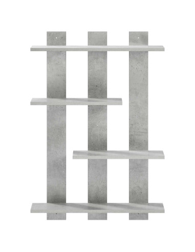 Scaffale da parete Grigio Cemento 61 x 13,5 x 88 cm