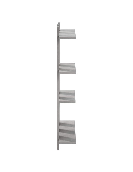 Scaffale da parete Grigio Cemento 61 x 13,5 x 88 cm