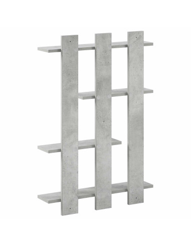 Scaffale da parete Grigio Cemento 61 x 13,5 x 88 cm