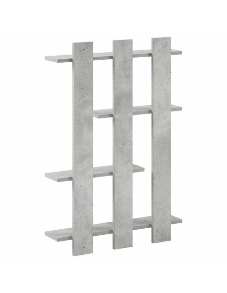 Scaffale da parete Grigio Cemento 61 x 13,5 x 88 cm