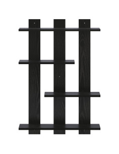Scaffale da parete Rovere Nero 61 x 13,5 x 88 cm 2