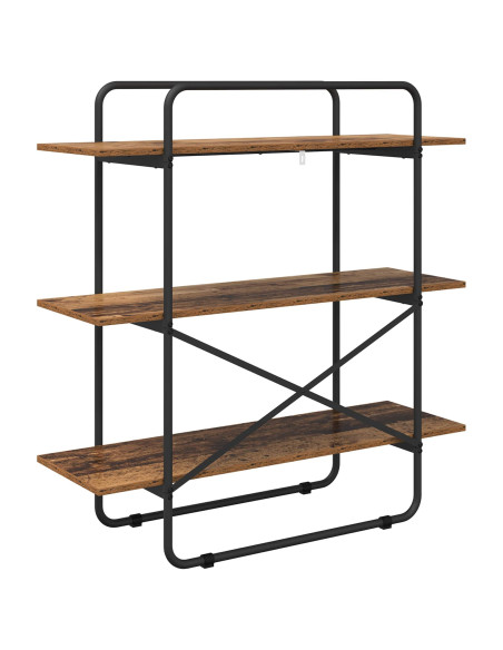 Libreria 3 livelli 100 x 35 x 105 cm PB Legno di quercia