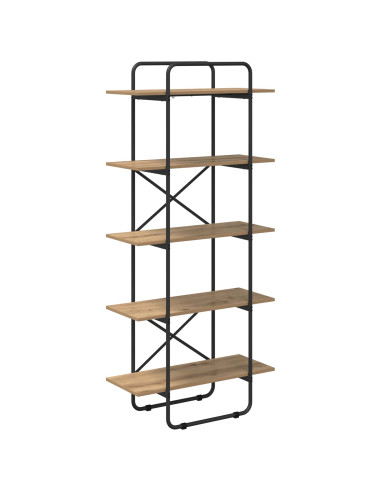 Libreria 5 livelli 80 x 35 x 175,5 cm PB Rovere Artigianale