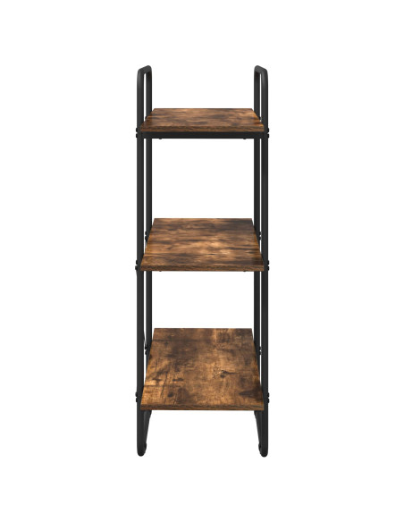 Libreria 3 livelli 80 x 35 x 105 cm PB Rovere Fumo