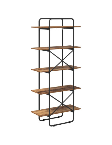Libreria 5 livelli 60 x 35 x 175,5 cm PB Legno di quercia