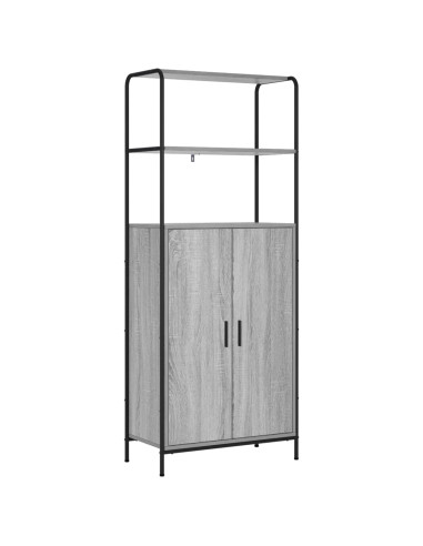 Credenza Sonoma grigio 40 x 33 x 161 cm Legno ingegnerizzato
