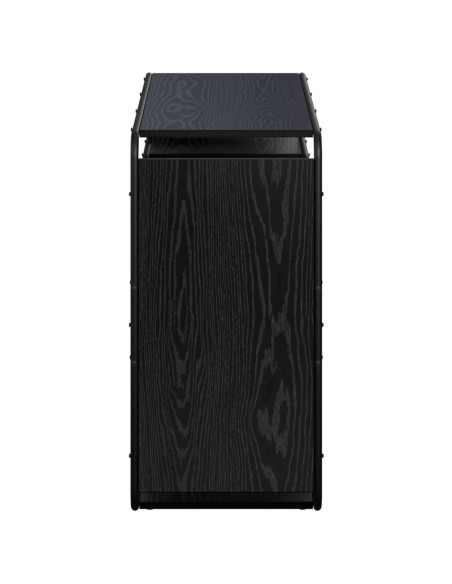 Credenza Rovere Nero 98 x 37,5 x 75,5 cm Legno ingegnerizzato