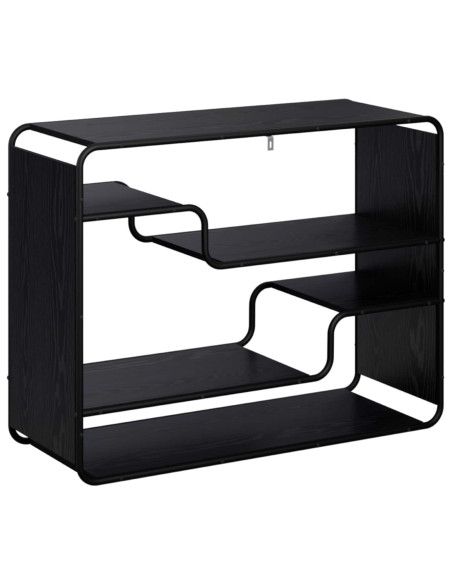 Credenza Rovere Nero 98 x 37,5 x 75,5 cm Legno ingegnerizzato