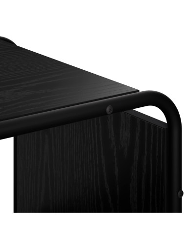 Credenza Rovere Nero 98 x 37,5 x 75,5 cm Legno ingegnerizzato