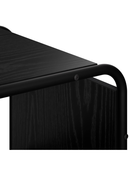 Credenza Rovere Nero 98 x 37,5 x 75,5 cm Legno ingegnerizzato