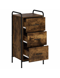 Credenza Rovere Fumo 97 x 33 x 81 cm Legno ingegnerizzato 2