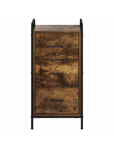 Credenza Rovere Fumo 97 x 33 x 81 cm Legno ingegnerizzato