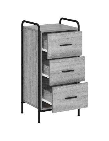 Credenza Sonoma grigio 97 x 33 x 81 cm Legno ingegnerizzato