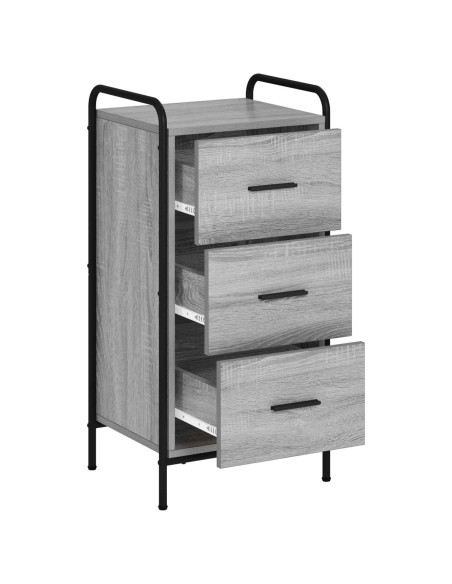 Credenza Sonoma grigio 97 x 33 x 81 cm Legno ingegnerizzato