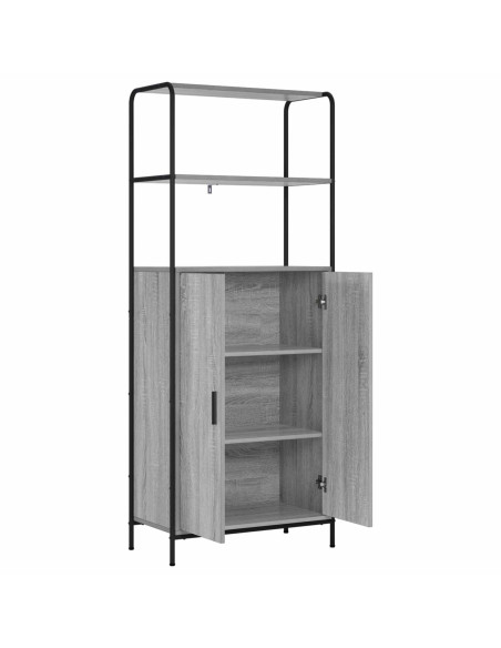 Credenza Sonoma grigio 40 x 33 x 161 cm Legno ingegnerizzato