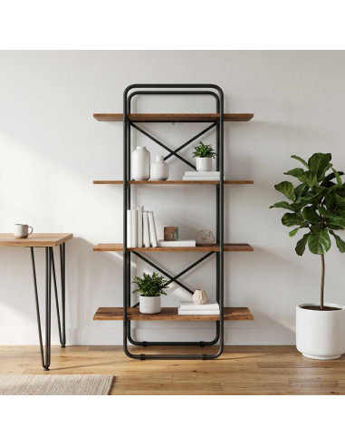 Libreria 4 livelli 60 x 35 x 140 cm PB Legno di quercia
