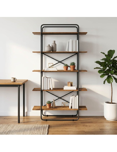 Libreria 5 livelli 100 x 35 x 175,5 cm PB Legno di quercia
