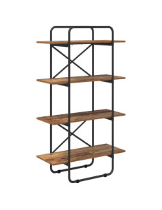 Libreria 4 livelli 60 x 35 x 140 cm PB Legno di quercia 2