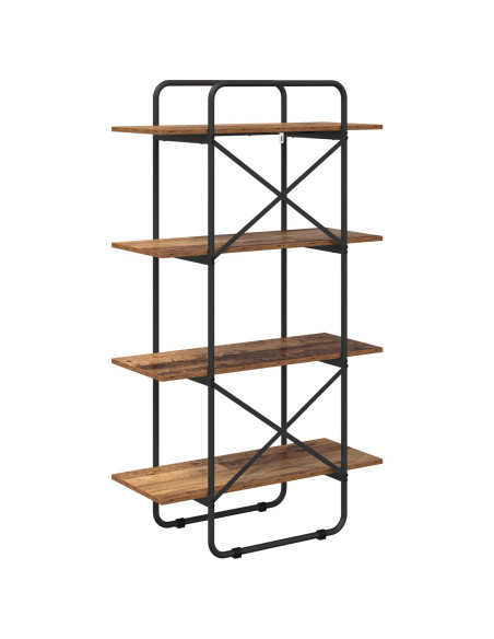 Libreria 4 livelli 60 x 35 x 140 cm PB Legno di quercia