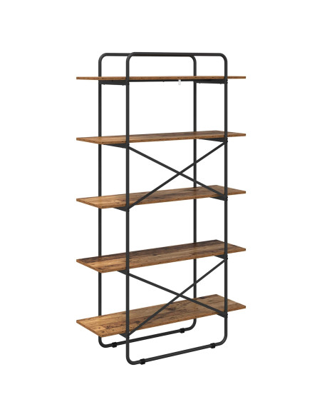 Libreria 5 livelli 100 x 35 x 175,5 cm PB Legno di quercia