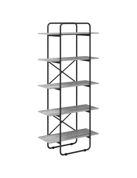Libreria 5 livelli 80 x 35 x 175,5 cm PB Sonoma grigio