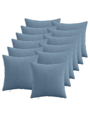 Federa 12 pcs HEERLEN Blu 40 x 40 cm corduroy