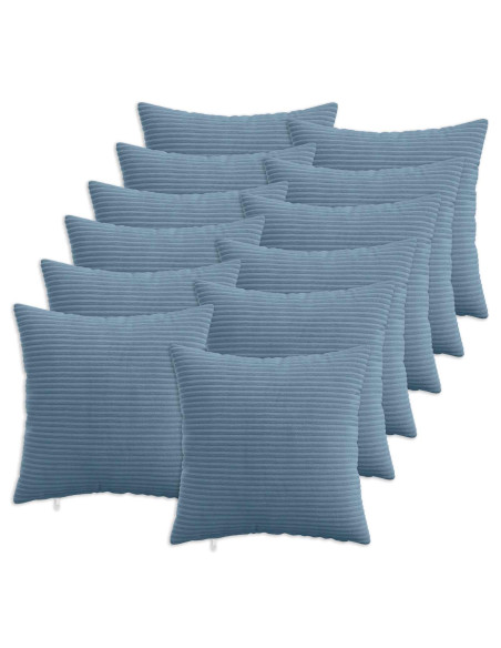 Federa 12 pcs HEERLEN Blu 40 x 40 cm corduroy