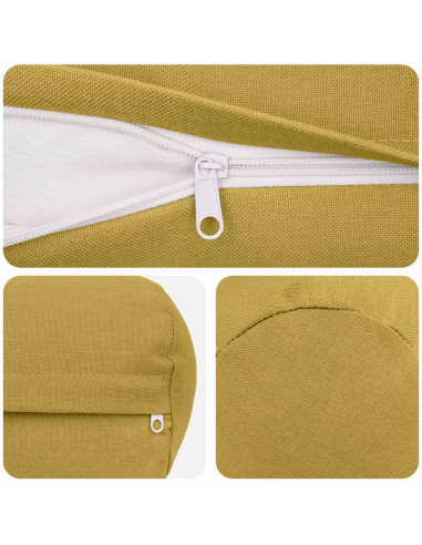 Federa 6 pz HEERLEN Verde chiaro Ø 15 x 40 cm Tessuto