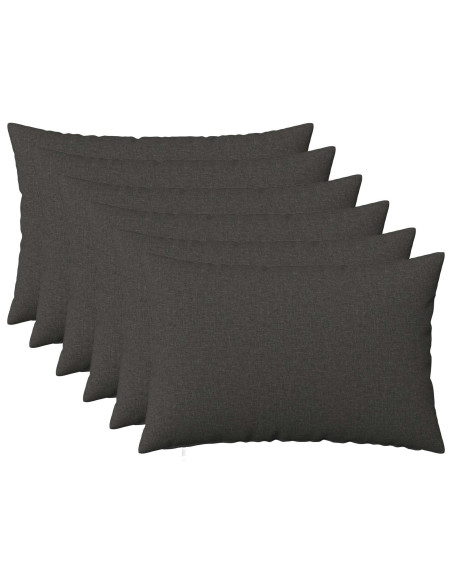 Federa 6 pz HEERLEN Grigio Scuro 40 x 60 cm Tessuto