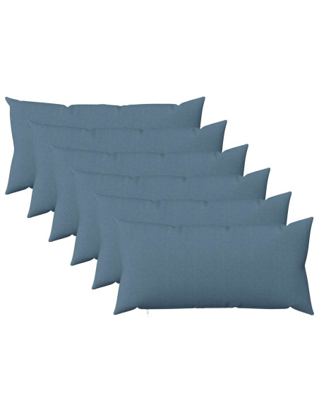 Federa 6 pz HEERLEN Blu jeans 40 x 70 cm Tessuto