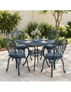 Cuscini per Sedia in 4 Pezzi SOEST 4 pz 100% Poliestere Blu