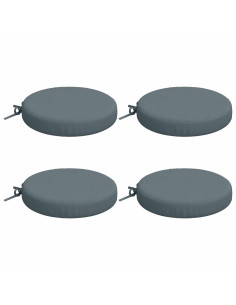 Cuscini per Sedia in 4 Pezzi SOEST 4 pz 100% Poliestere Blu 2