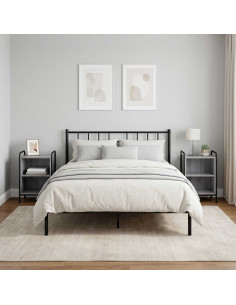 Armadio da Notte 2 pz Sonoma grigio 40 x 30 x 60 cm