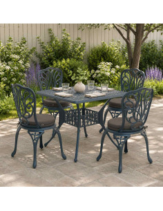 Cuscini per Sedia in 4 Pezzi SOEST 4 pz 100% Poliestere
