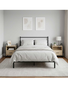Mobiletto da Letto Appeso 2 pz Rovere Sonoma 40 x 30 x 50 cm