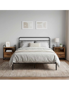 Mobiletto da Letto Appeso 2 pz Legno antico 40 x 30 x 50 cm