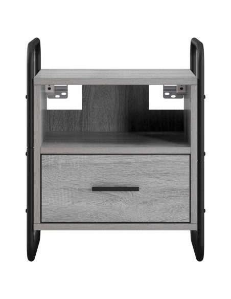 Mobiletto da Letto Appeso Sonoma grigio 40 x 30 x 50 cm