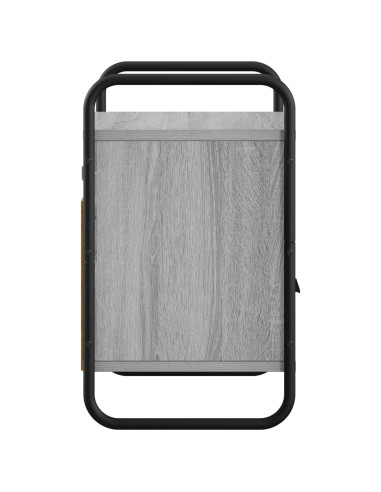 Mobiletto da Letto Appeso Sonoma grigio 40 x 30 x 50 cm