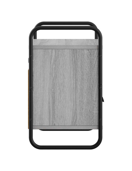 Mobiletto da Letto Appeso Sonoma grigio 40 x 30 x 50 cm