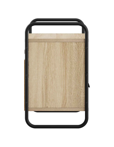 Mobiletto da Letto Appeso Rovere Sonoma 40 x 30 x 50 cm