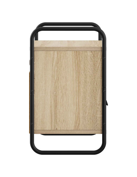 Mobiletto da Letto Appeso Rovere Sonoma 40 x 30 x 50 cm
