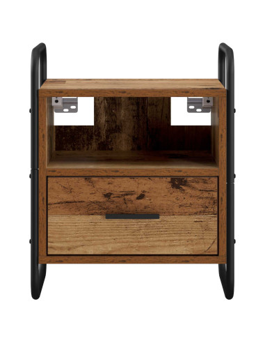Mobiletto da Letto Appeso Legno antico 40 x 30 x 50 cm
