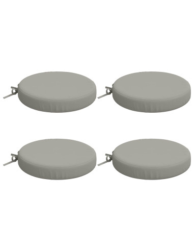 Cuscini per Sedia in 4 Pezzi SOEST 4 pz 100% Poliestere Grigio