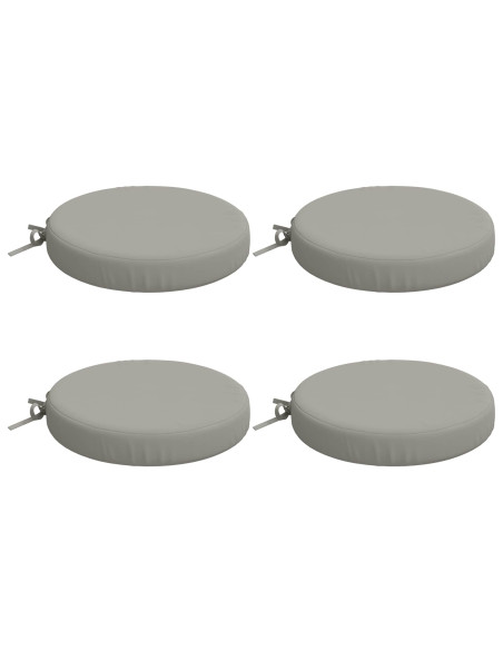 Cuscini per Sedia in 4 Pezzi SOEST 4 pz 100% Poliestere Grigio