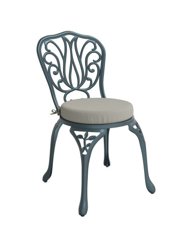 Cuscini per Sedia in 4 Pezzi SOEST 4 pz 100% Poliestere Grigio